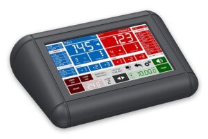 Consola táctil tablet inalámbrica para módulos de posesión de baloncesto y waterpolo con segundero de 24 / 14 y 30 / 20 segundos modelo Favero wsc-24s.