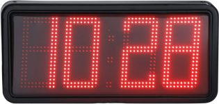 reloj temperatura led hora electrónico termómetro fachada exterior estanco luminosidad display calendario digital mural