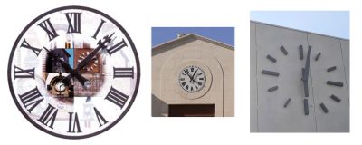 reloj urbano monumental torre ayuntamiento iglesia fachada agujas campana megafonia toques