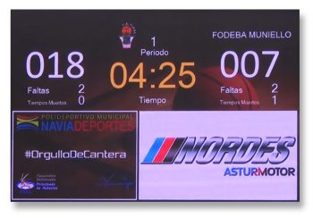Videomarcador deportivo baloncesto led full color electrónico deportivo baloncesto pitch multideporte indoor publicidad