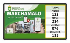 gestión de turnos control colas espera software publicidad sistema administración ayuntamiento expendedor ticket táctil televisión tv 3