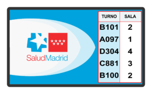 gestión de turnos control colas espera software publicidad sistema salud clínicas expendedor ticket táctil televisión tv digital signage 3