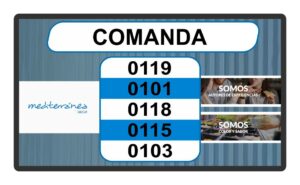 gestión pedidos restaurante gestor comandas contador numérico llamadas pedido pantalla su turno gestión de colas orden monitor comida rápida 2