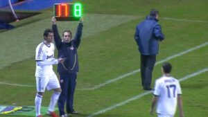 marcador cambio jugador fútbol led exterior tablero display sustitución cuarto arbitro estanco alta intensidad homologado
