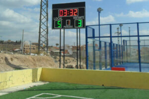 marcador electrónico futbol rugby led exterior goles estanco videomarcador electrónico deportivo inalámbrico reloj display