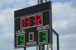 marcador electrónico led futbol rugby exterior goles estanco videomarcador digital deportivo inalambrico reloj display