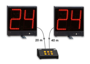 Marcador led baloncesto posesión 24 14 segundos bocina favero kit 24s