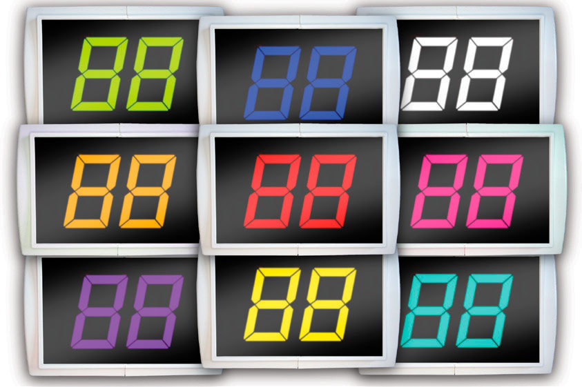 pantalla su turno dígitos led colores números rgb gestión de colas turnos control de tiempos de espera turnomatic turnero