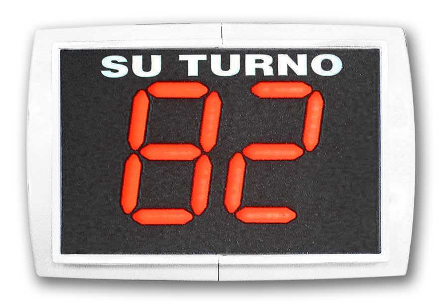 pantalla su turno led sistema control de colas gestor de turnos gestión de tiempos de espera turnomatic turnero dos dígitos expendedor