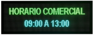 reloj termómetro led electrónico video full color fotos exterior estanco publicidad luminosidad digital