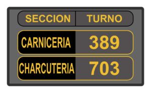 sistema gestión de colas supermercado gestor turnos espera panadería carnicería software publicidad ticket táctil digital signage 2