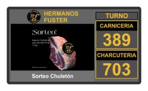 sistema gestión de colas supermercado gestor turnos espera panadería carnicería software publicidad ticket táctil digital signage 3