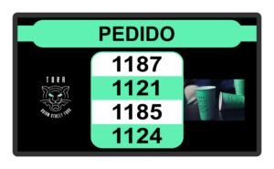 sistema llamadas comandas restaurante control pedidos contador numérico pantalla su turno gestión de colas orden monitor comida rápida pizzería 2
