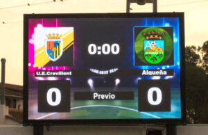 videomarcador digital futbol rugby exterior goles estanco publicidad electrónico deportivo inalámbrico reloj