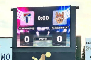 videomarcador led fútbol rugby exterior goles estanco publicidad electrónico deportivo inalámbrico reloj display