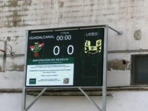 videomarcador led fútbol rugby exterior videos gol estanco publicidad electrónico deportivo inalámbrico reloj display